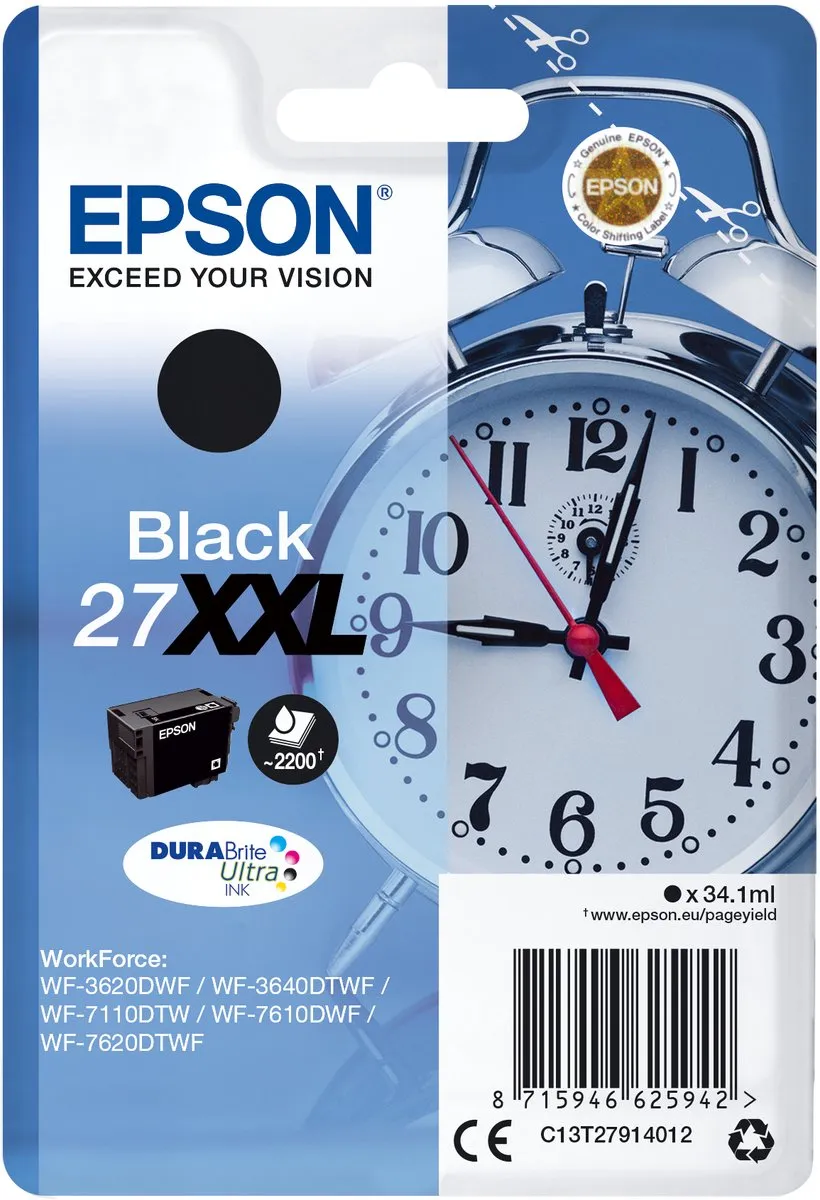 Epson 27XXL T2791 Inktcartridge