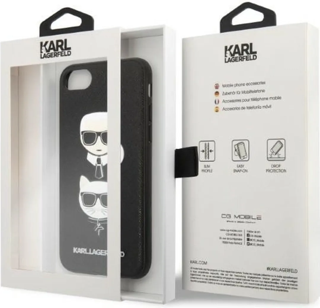 Karl Lagerfeld KLHCI8SAKICKCBK iPhone Hoesje - Zwart
