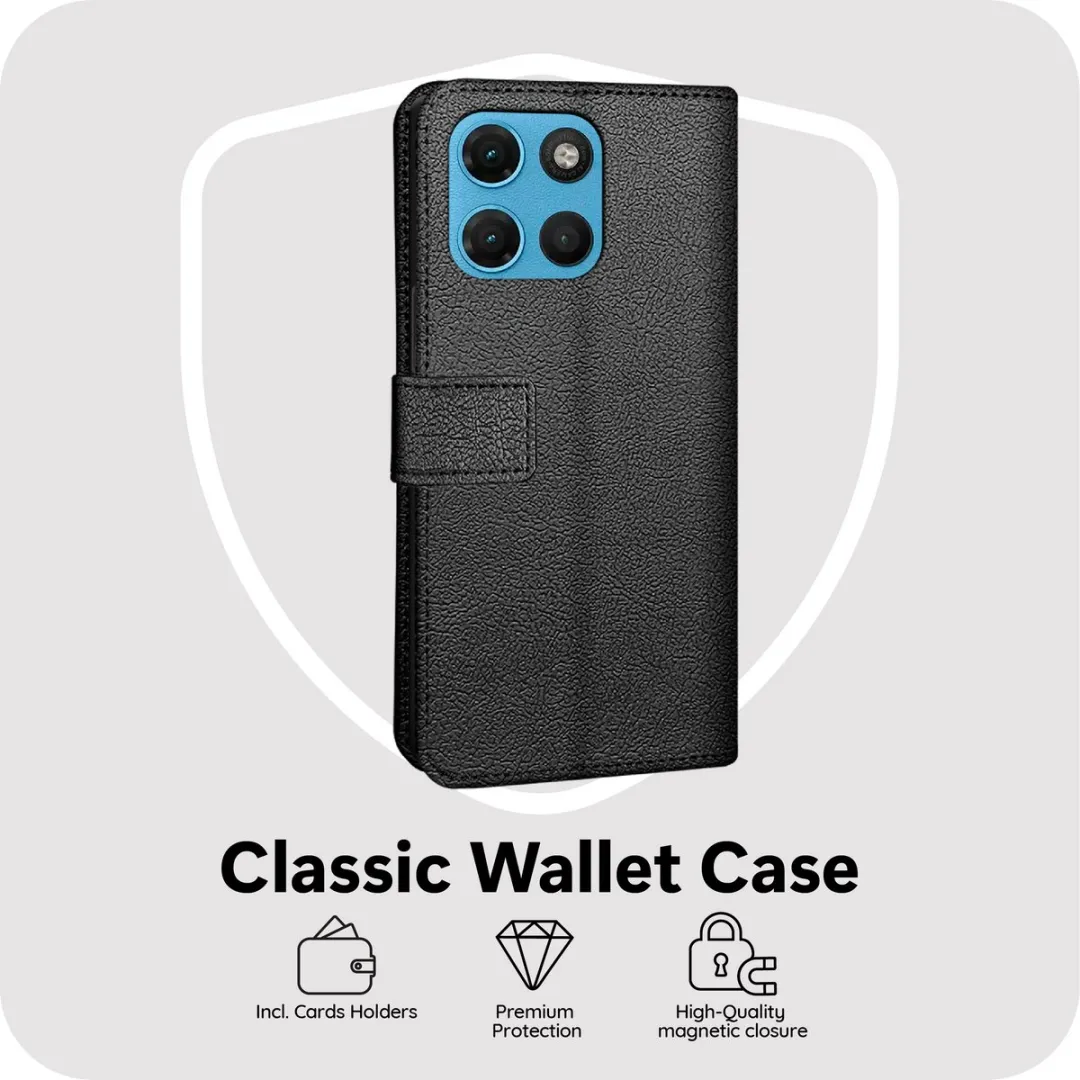 Just in Case Moto G17/G17 Power Bookcase Classic Hoesje - Zwart - 2 Pasjes