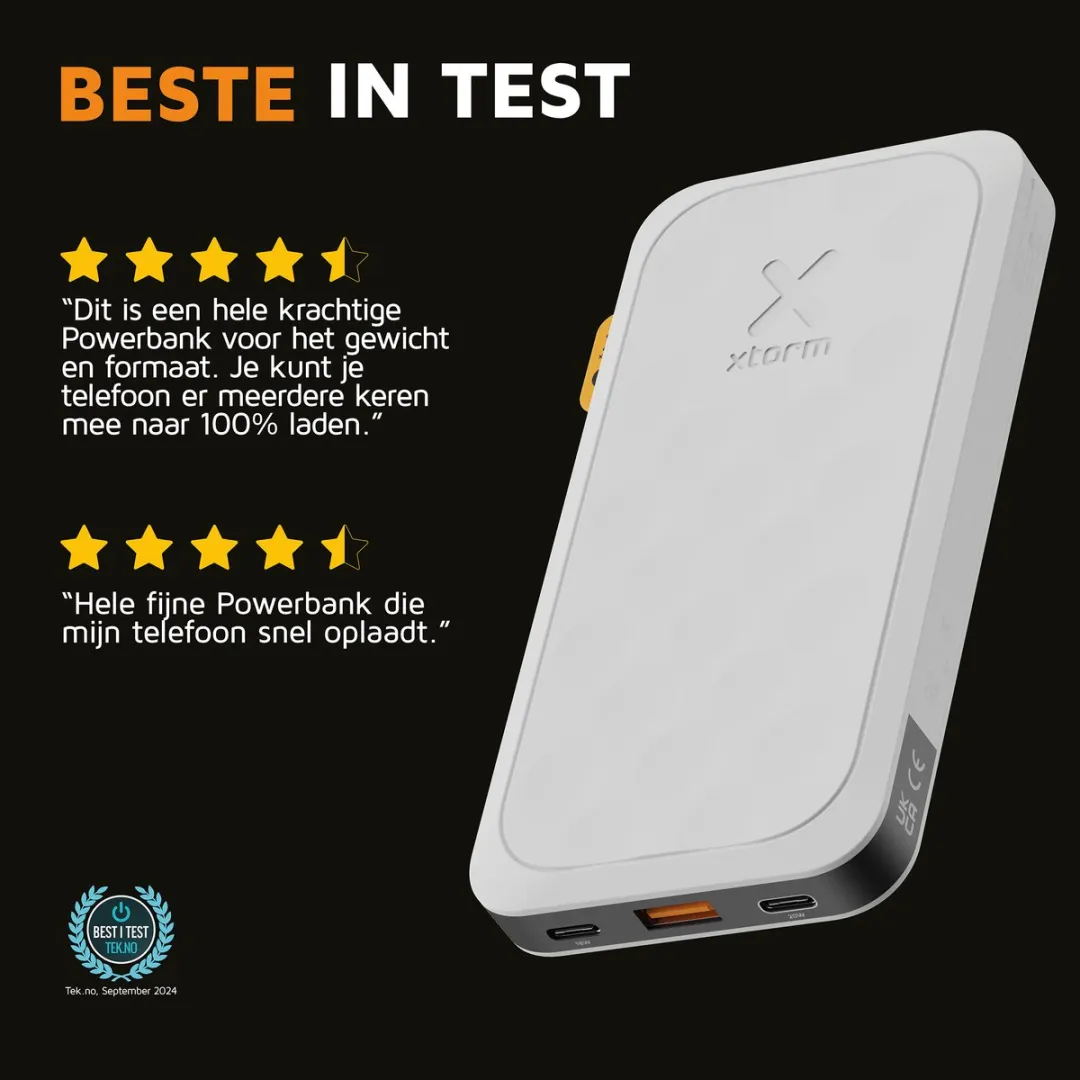 Xtorm Fuel Series 5 FS5100 Powerbank 10.000mAh - 2x USB-C/USB-A - Wit - afbeelding 6 van 6