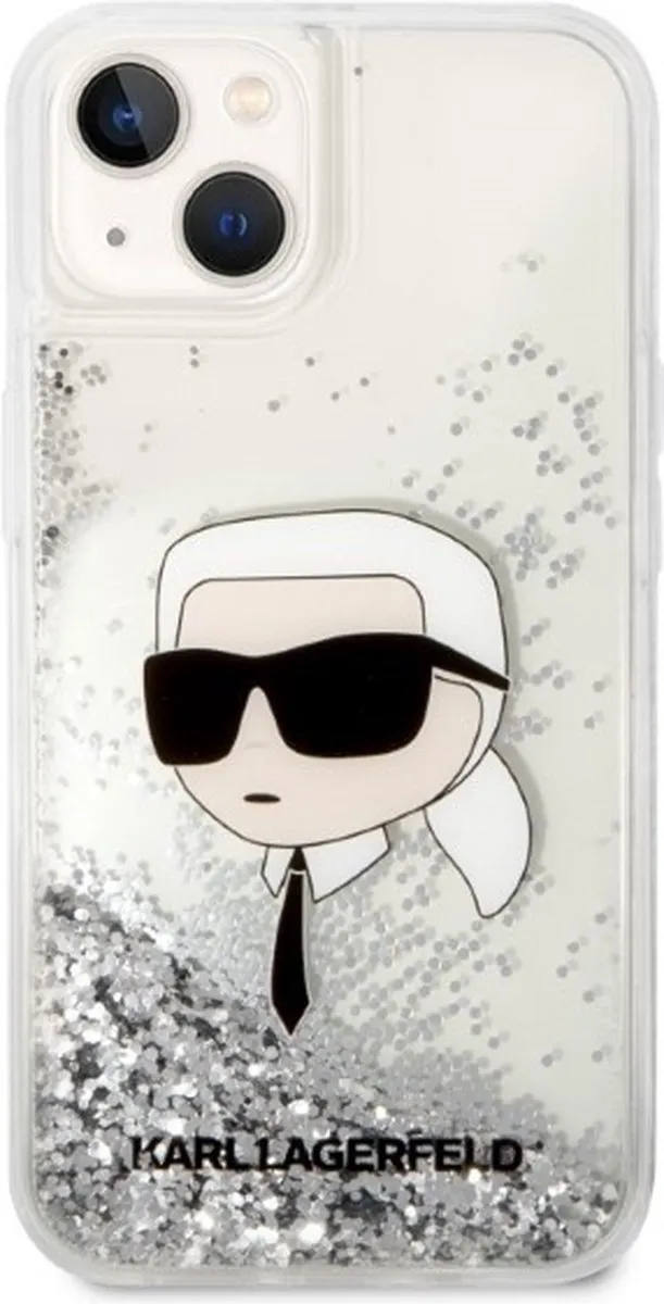 Karl Lagerfeld KLHCP14MLNKHCH iPhone 14 Plus Hoesje - Zilver Glitter - afbeelding 6 van 6