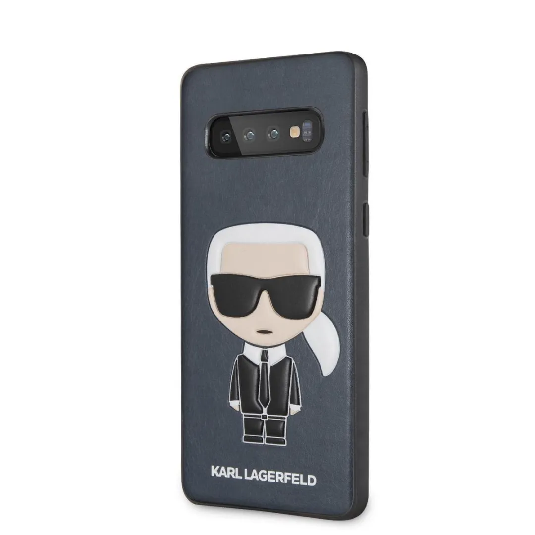 Karl Lagerfeld Ikonik Hoesje S202-12 Galaxy S10 - Blauw
