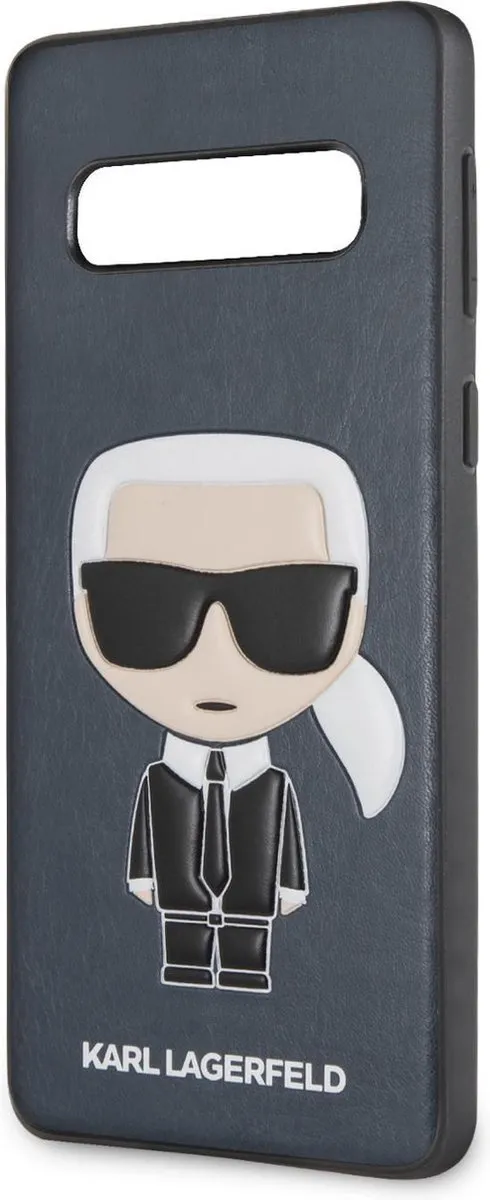 Karl Lagerfeld Ikonik Hoesje S202-12 Galaxy S10 - Blauw