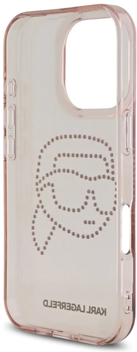 Karl Lagerfeld Case Strass Karl Head iPhone 16 Pro - Transparent
