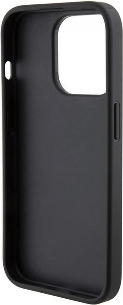 Karl Lagerfeld Quilted Pattern Hoes iPhone 15 Pro - Zwart