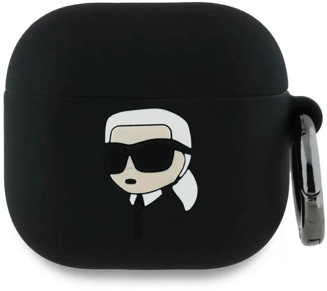Karl Lagerfeld Hoesje AirPods 4 3D Karl Head - Transparent