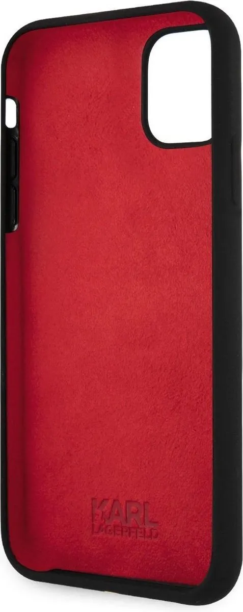Karl Lagerfeld Silicone Back Case iPhone 12 Mini - Zwart