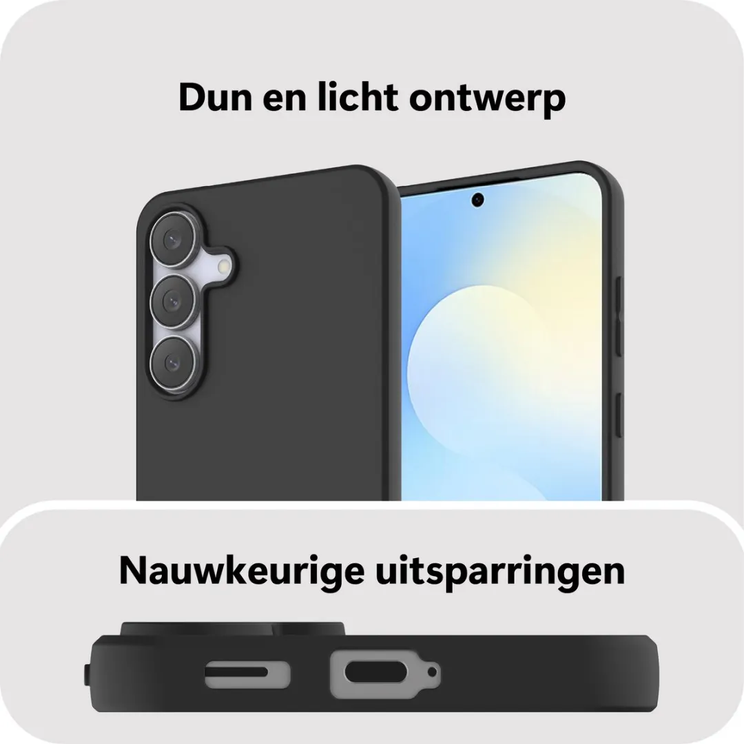 Just in Case Siliconen Hoesje Samsung Galaxy S25 FE MSA2808KL1 - Zwart