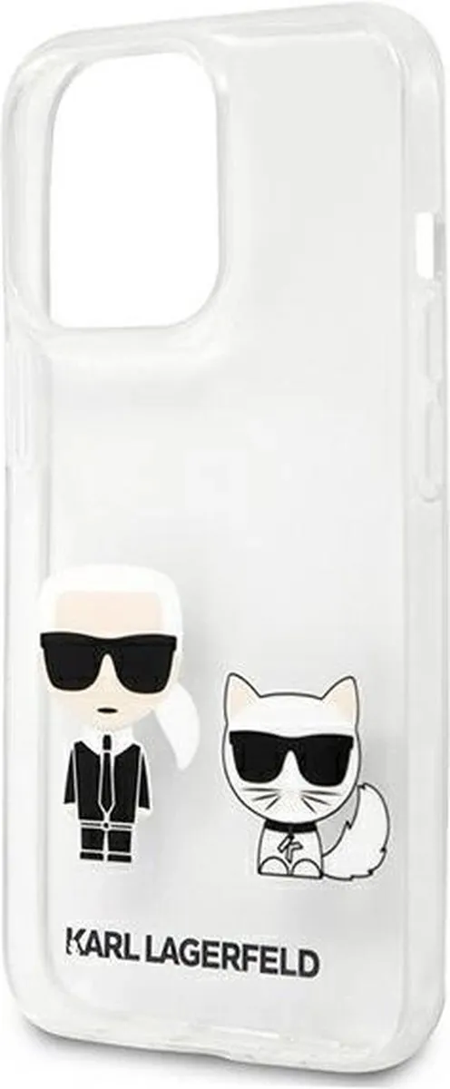 Karl Lagerfeld KLHCP13LCKTR Hoesje iPhone 13 Pro - Transparant