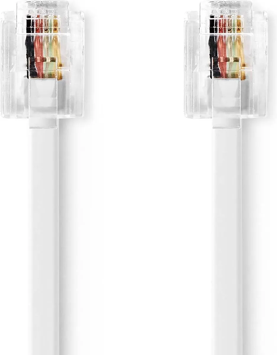 Nedis Telecomkabel TCGL90200WT20 RJ11 - 2m - Plat - Goud