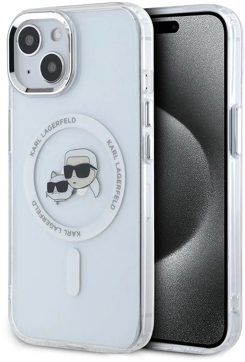 Karl Lagerfeld KLHMP15SHLSKCH Hoesje iPhone 15 - Transparant