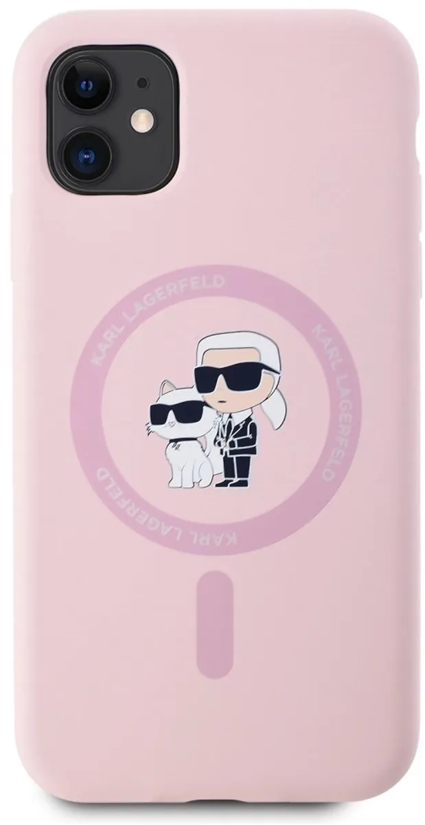 Karl Lagerfeld Siliconen Karl&Choupette Hoesje iPhone 11 - Transparent