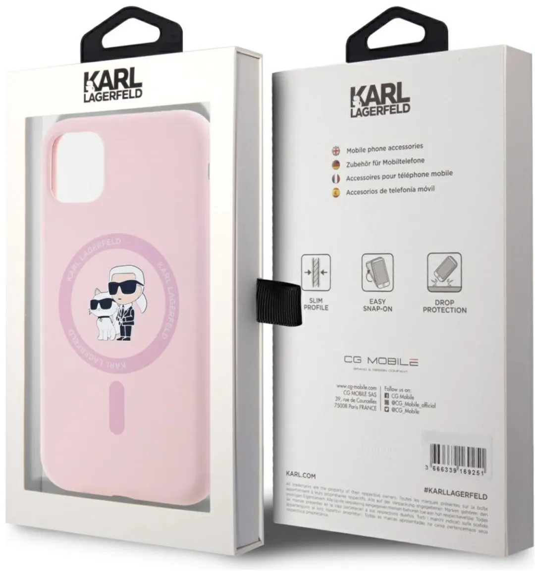 Karl Lagerfeld Siliconen Karl&Choupette Hoesje iPhone 11 - Transparent