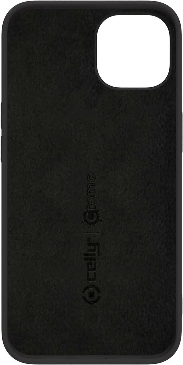 Celly Cromo Siliconen Hoesje iPhone 14 - Zwart