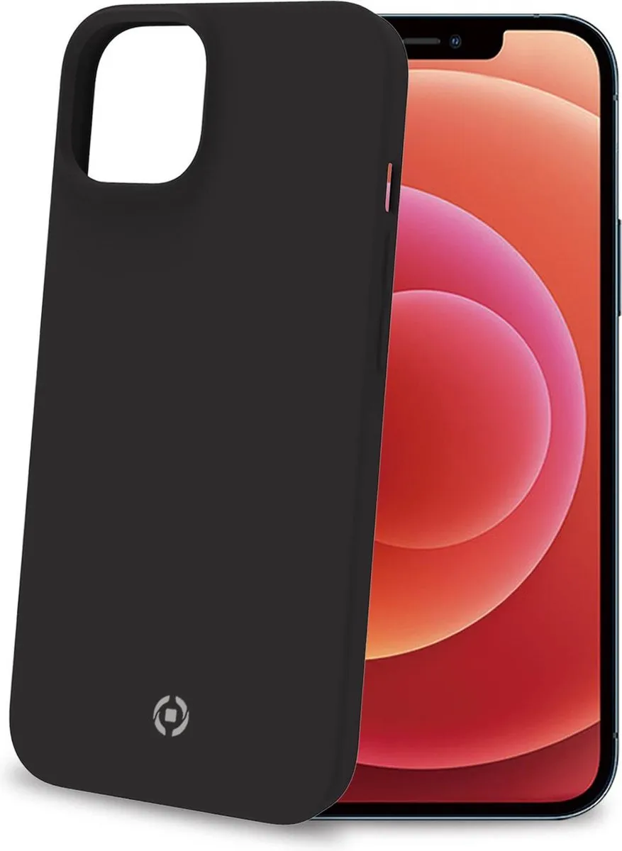 Celly Cromo Siliconen Hoesje iPhone 14 - Zwart