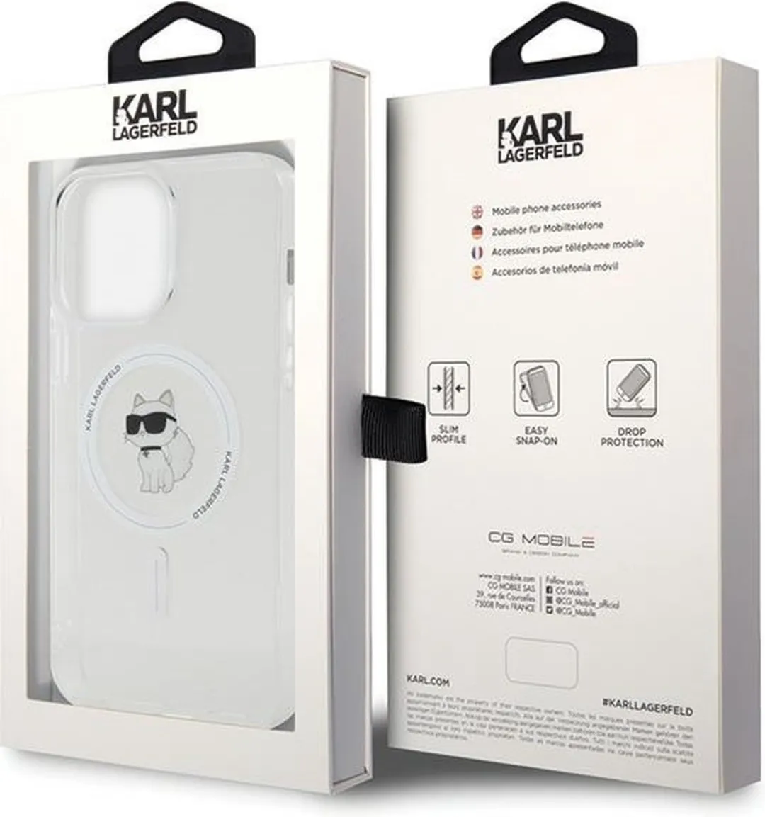Karl Lagerfeld MagSafe Hoesje iPhone 15 Pro Max - Transparant