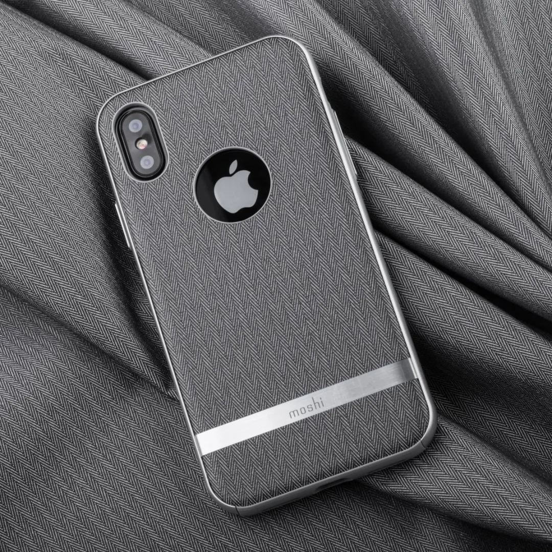 Moshi Vesta iPhone X/XS Hoesje - Visgraat Grijs - afbeelding 6 van 6