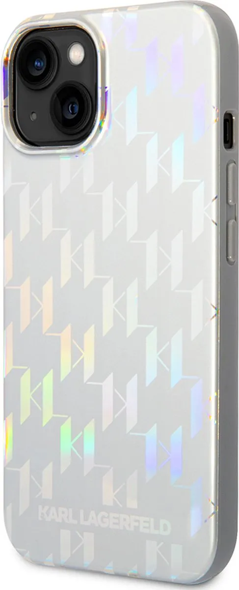 Karl Lagerfeld iPhone 14 Backcase - Effen Zilver - KLI1452 - afbeelding 6 van 6