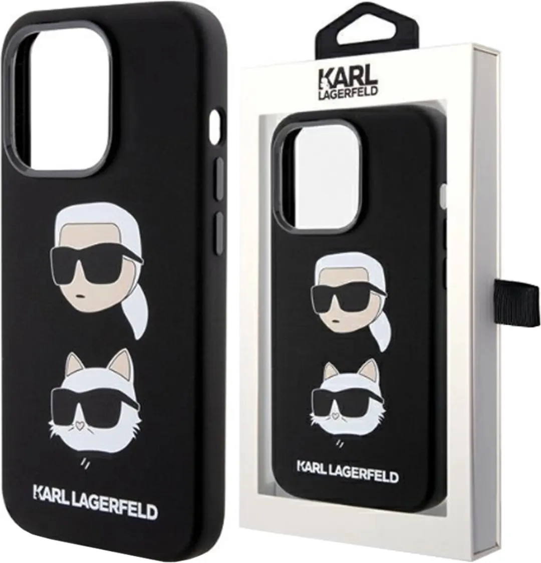 Karl Lagerfeld Siliconen Karl&Choupette Hoes iPhone 15 Pro Max
