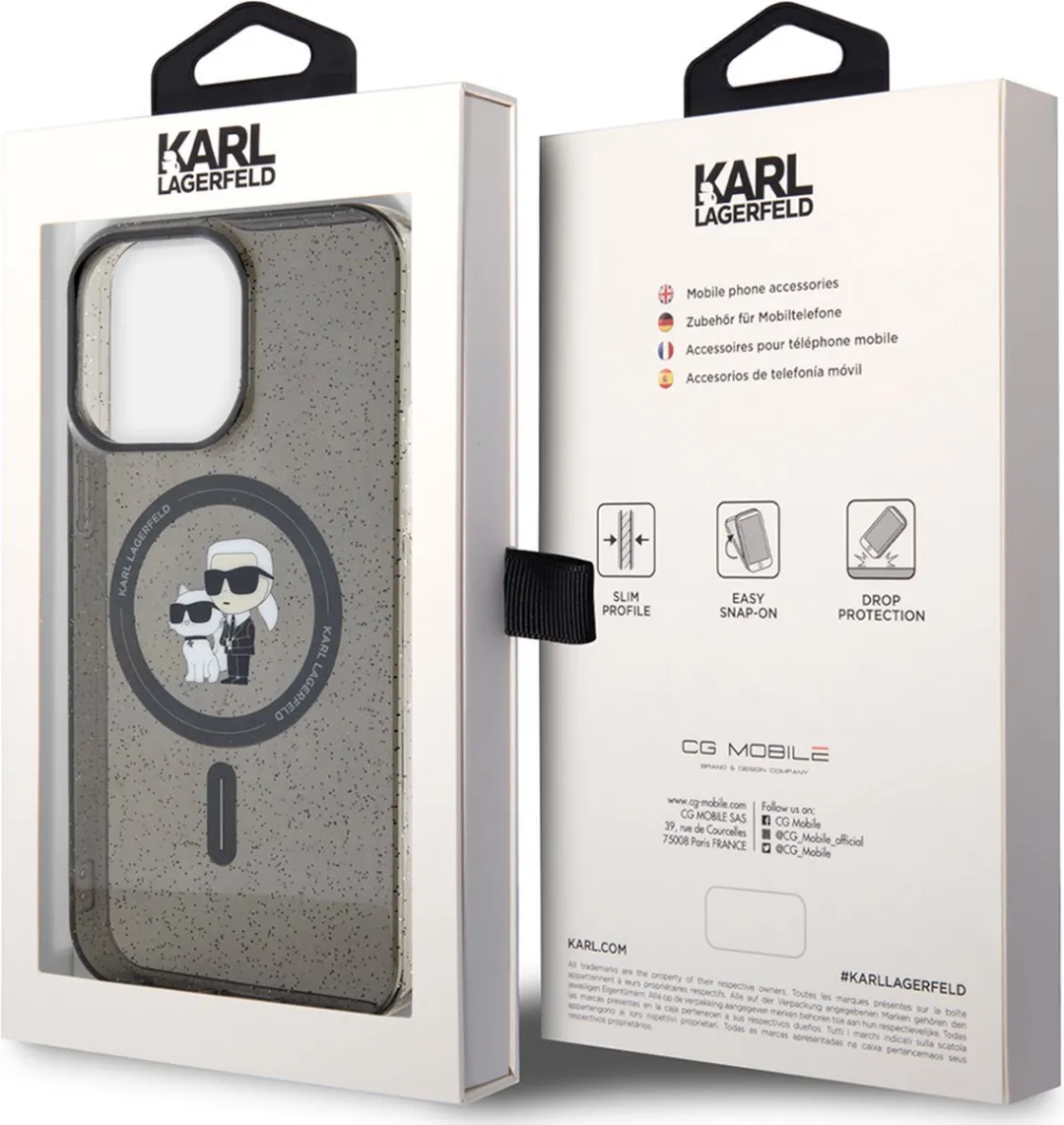 Karl Lagerfeld iPhone 15 Pro Max Hoesje - Effen Grijs - TPU