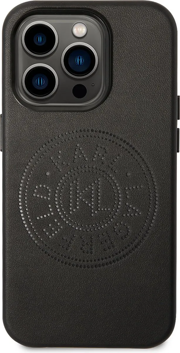 Karl Lagerfeld iPhone 14 Pro Max Hoesje KLHCP14LLBLK - Effen Zwart