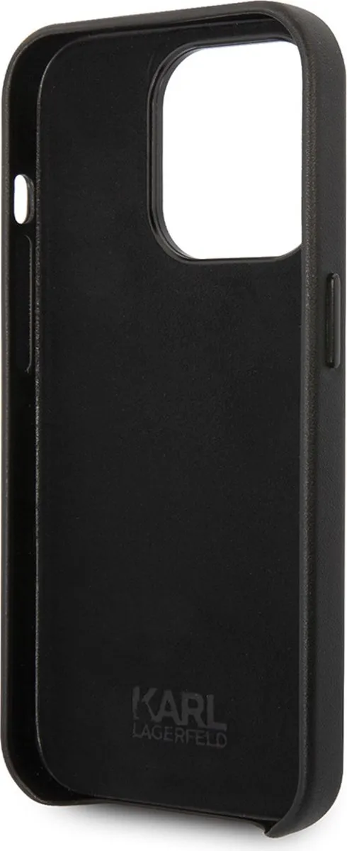 Karl Lagerfeld iPhone 14 Pro Max Hoesje KLHCP14LLBLK - Effen Zwart