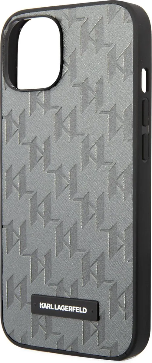 Karl Lagerfeld iPhone 14 Hardcase - Saffiano Leather Grijs - MPN 3666339085087