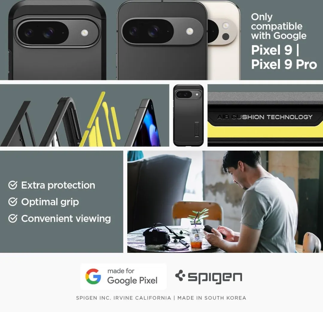 Spigen Tough Armor Hoesje Google Pixel 9 - Zwart