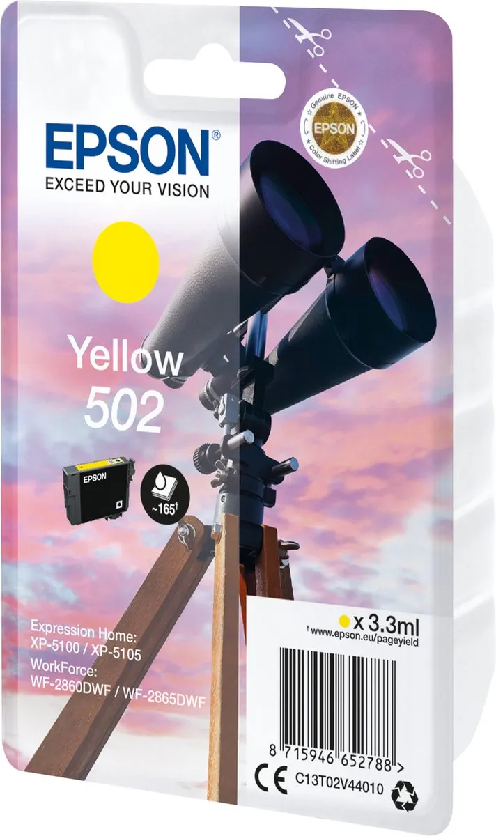 Epson C13T02V44010 Inktcartridge Geel - 33ml