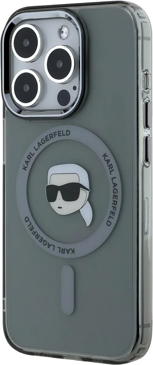 Karl Lagerfeld iPhone 15 Pro Max MagSafe Hoesje - KLHMP15XHLSKIK - Transparant