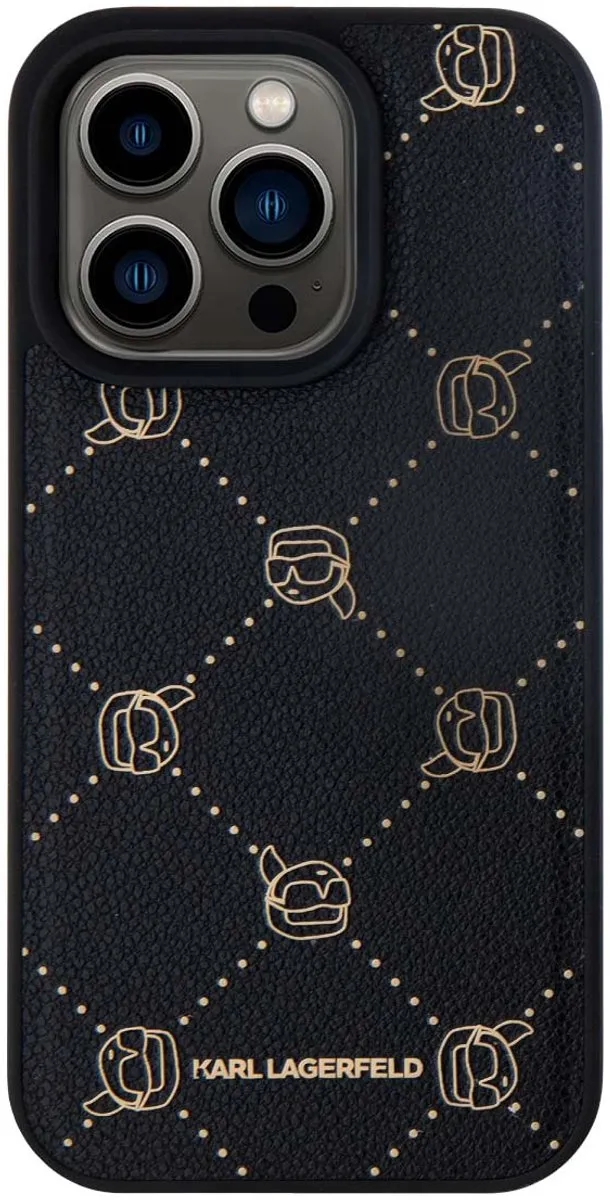 Karl Lagerfeld Backcase Hoesje iPhone 15 Pro Max - Effen Zwart - MPN 3666339168186