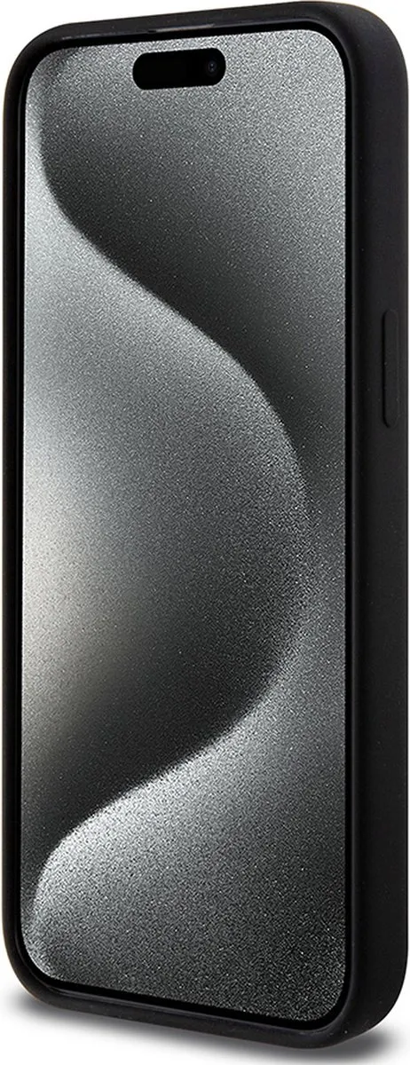 Karl Lagerfeld Backcase Hoesje iPhone 15 Pro Max - Effen Zwart - MPN 3666339168186