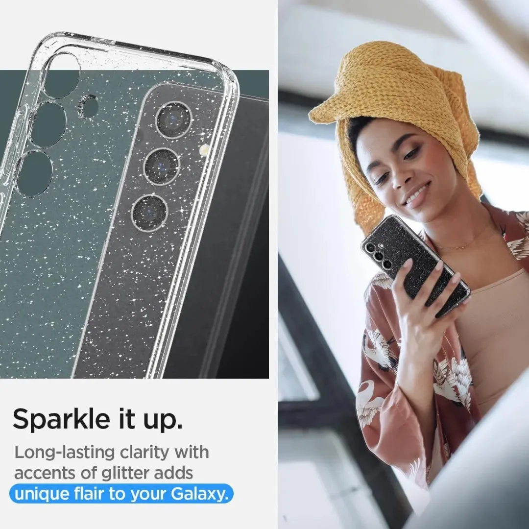 Spigen Galaxy S24 Liquid Crystal Back Cover - Glitter - Transparant