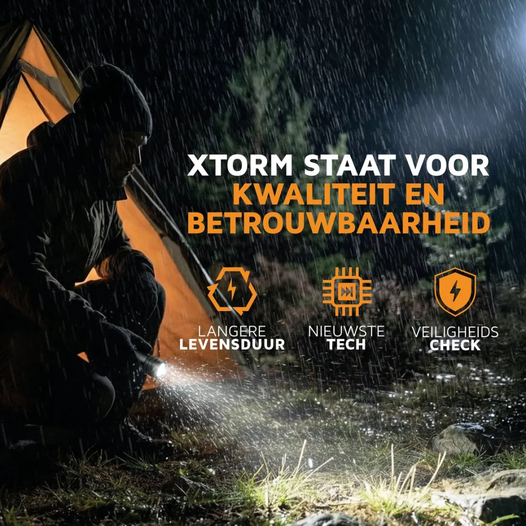 Xtorm XRF101 Zaklamp Powerbank 10500mAh - 1000 Lumen - Zwart