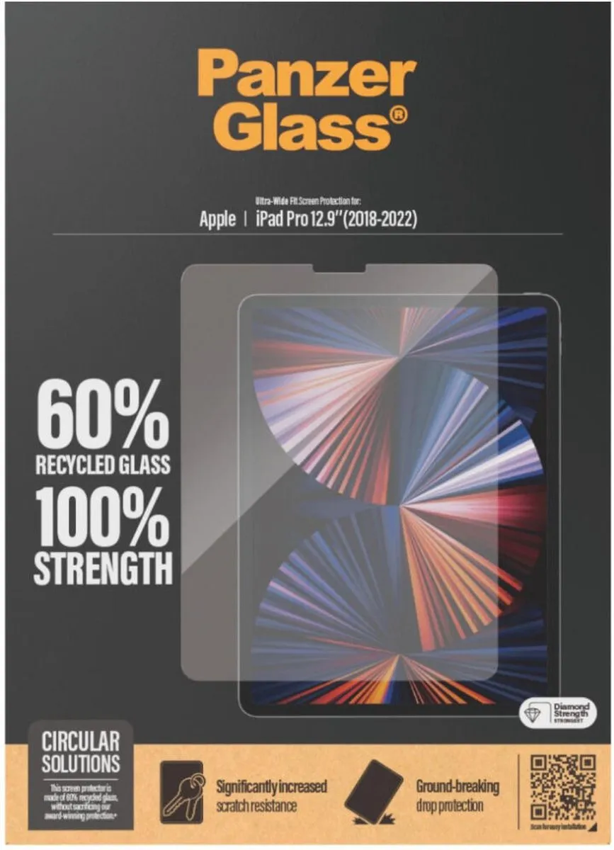 PanzerGlass Ultra-Wide 2845 Glas voor iPad Pro 12,9" 2018-2022 - Transparant - afbeelding 6 van 6