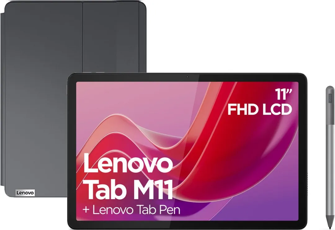 Lenovo Tab M11 ZADB0299SE Tablet - 8GB/128GB Grijs - inclusief Pen & Book Case