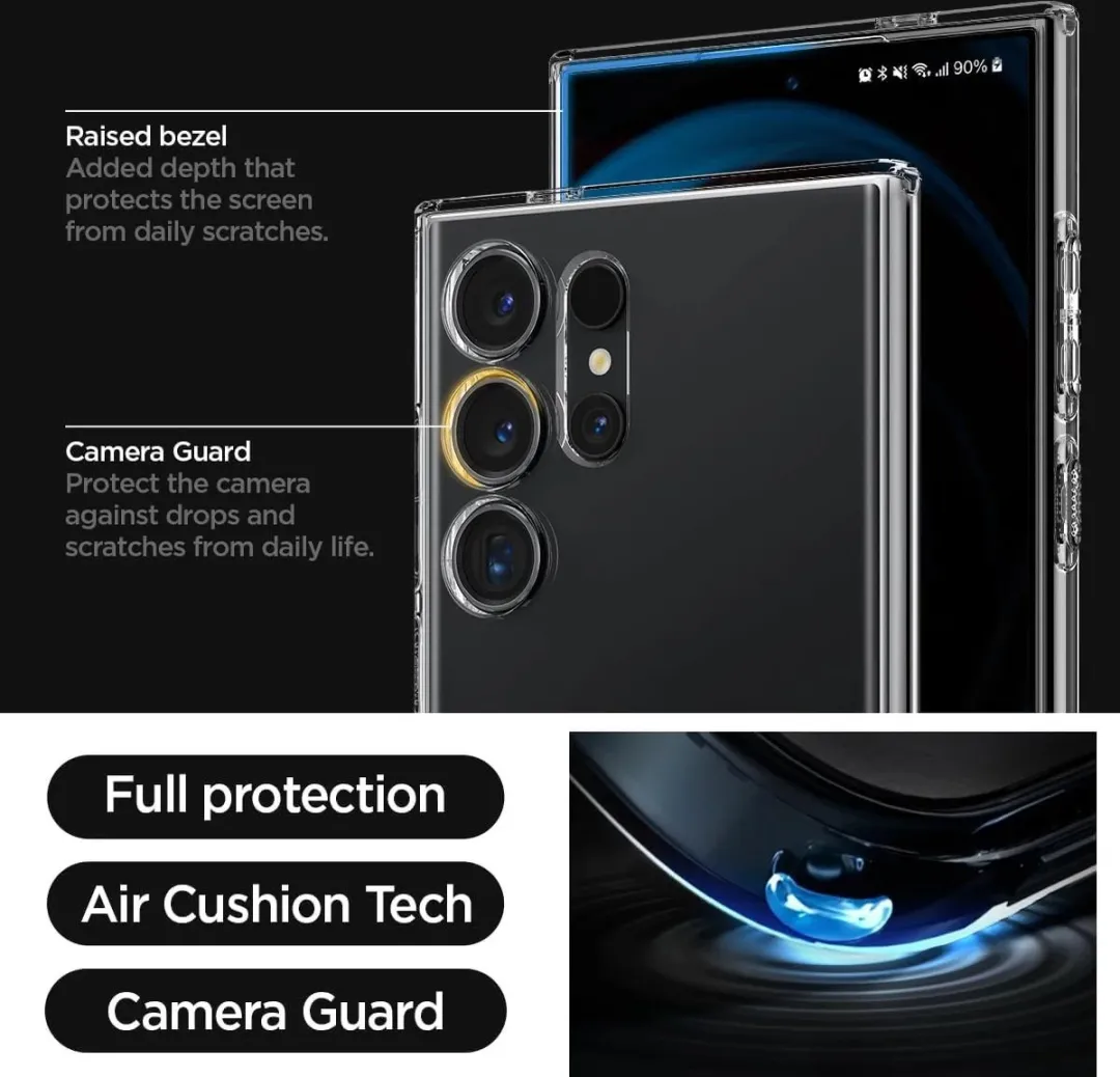 Spigen Samsung Galaxy S24 Ultra Liquid Crystal Back Cover - Transparant