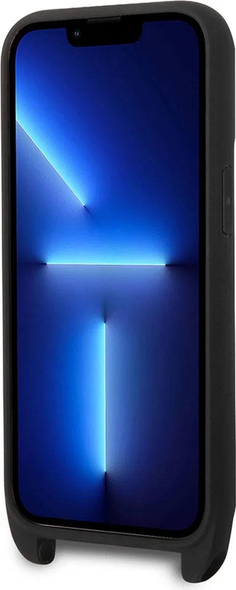 Karl Lagerfeld iPhone 14 Pro Max Hoesje - Effen Zwart Kunstleer