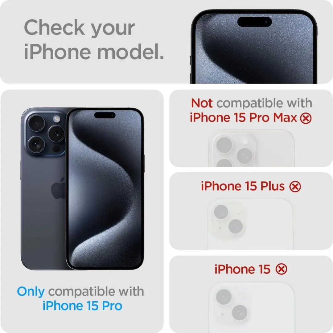 Spigen AlignMaster iPhone 15 Pro Schermbeschermer - 2 Stuks