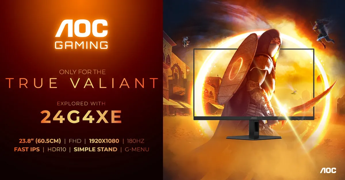 AOC 24G4XE Gaming Monitor 24" - 180Hz IPS