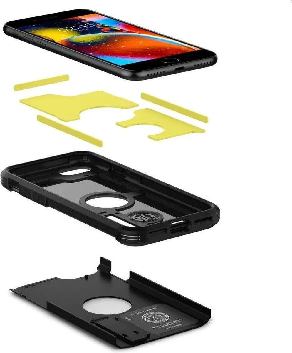 Spigen Tough Armor Hoesje iPhone SE (2020) - Zwart