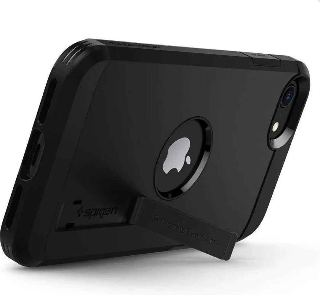 Spigen Tough Armor Hoesje iPhone SE (2020) - Zwart