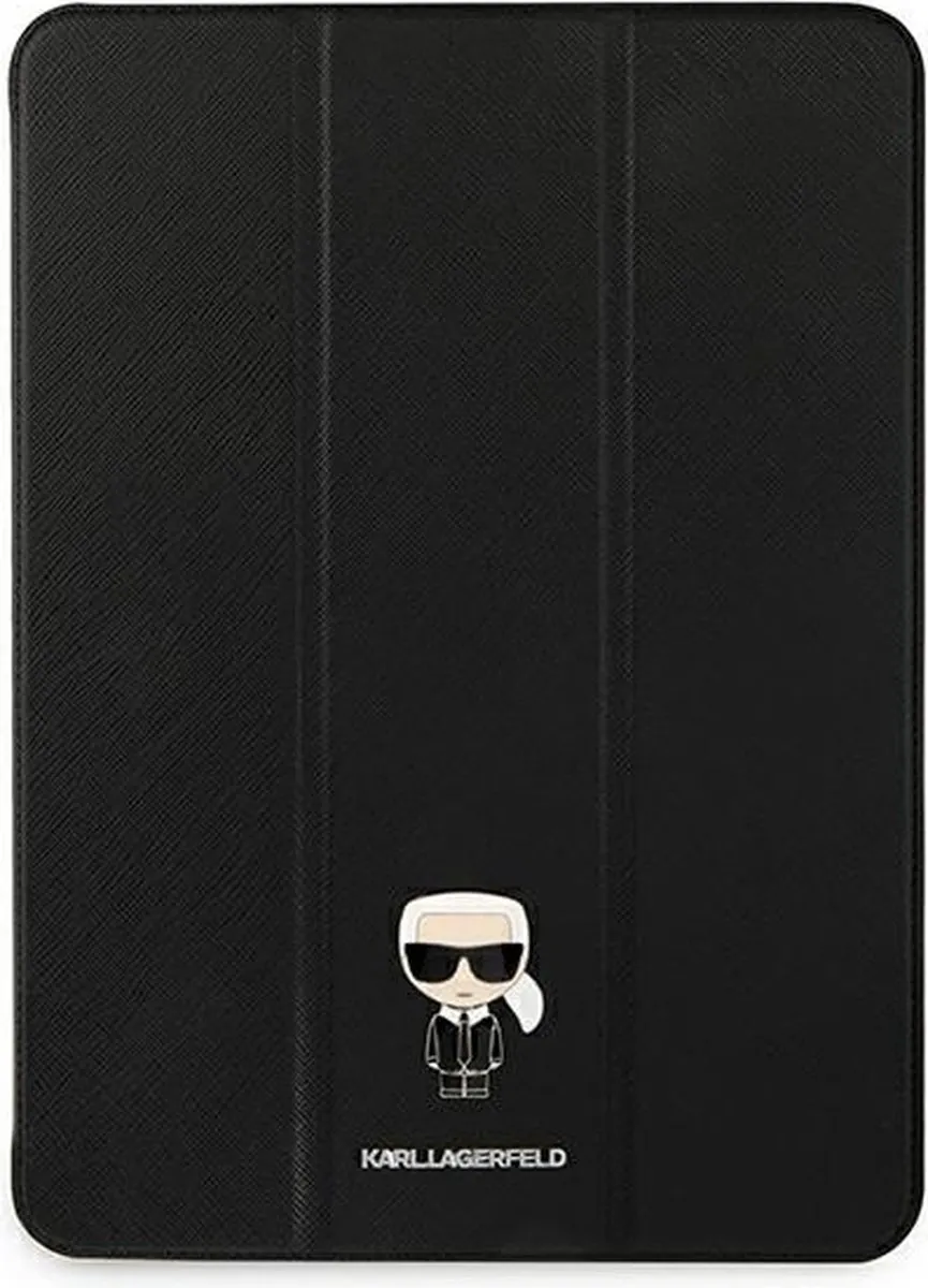 Karl Lagerfeld KLFC11OKMK iPad Book Cover 11" - Zwart Saffiano