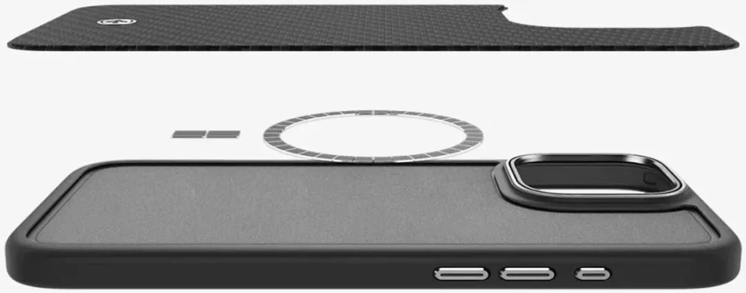 Spigen Enzo Aramid ACS06901 Hoesje - iPhone 16 Pro Max - Zwart Zilver