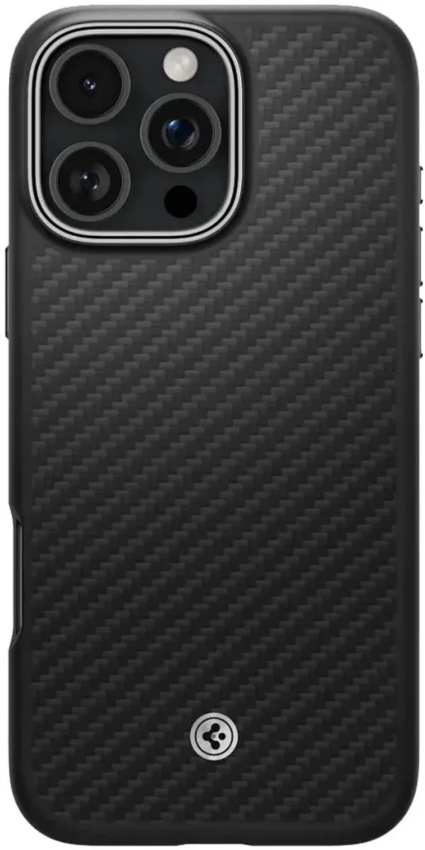 Spigen Enzo Aramid ACS06901 Hoesje - iPhone 16 Pro Max - Zwart Zilver