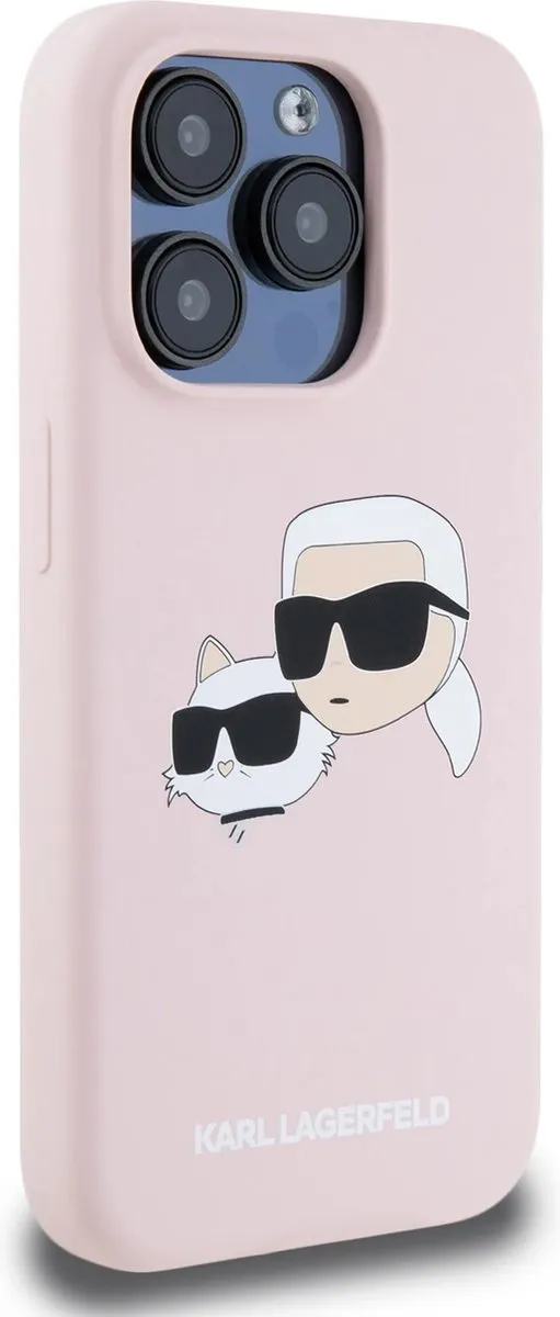 Karl Lagerfeld iPhone 15 Pro Backcover - Roze - Magsafe