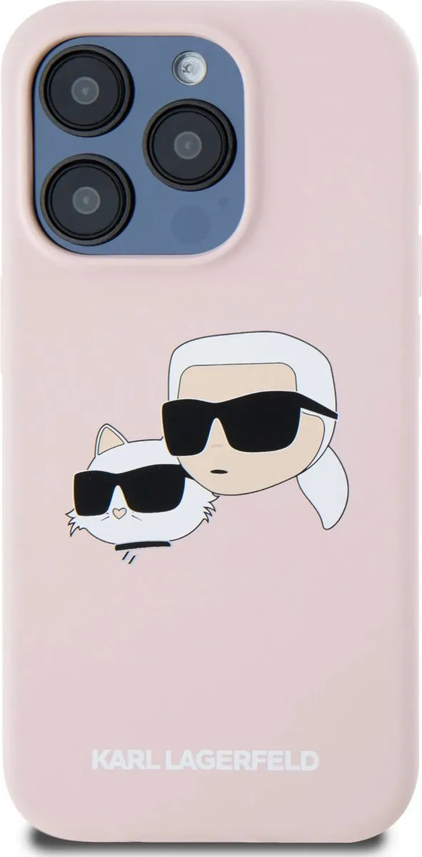 Karl Lagerfeld iPhone 15 Pro Backcover - Roze - Magsafe