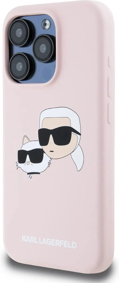 Karl Lagerfeld iPhone 15 Pro Backcover - Roze - Magsafe