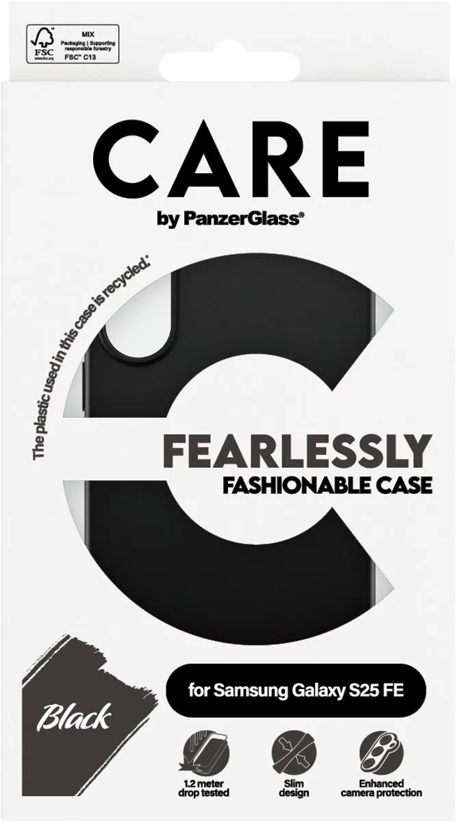 PanzerGlass CARE TPU Hoes Samsung Galaxy S25 FE - Zwart - afbeelding 2 van 4
