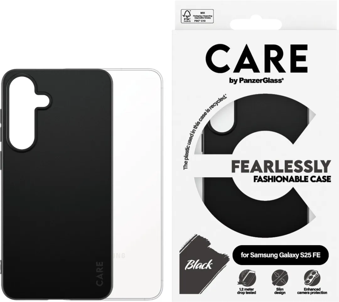 PanzerGlass CARE TPU Hoes Samsung Galaxy S25 FE - Zwart - afbeelding 3 van 4